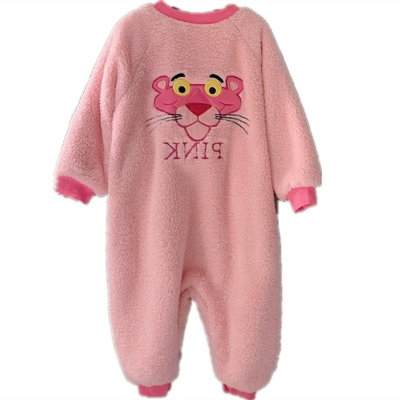CHILDRENS ONE-PIECE PAJAMAS AUTUMN AND WINTER BABY FLANNEL HAYI BABY CORAL VELVET PAJAMAS THICKENED SPLIT LEG SLEEPING BAG