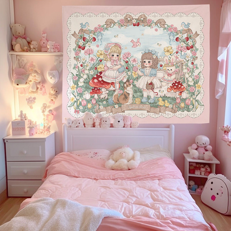 网红ins少女心挂布背景布