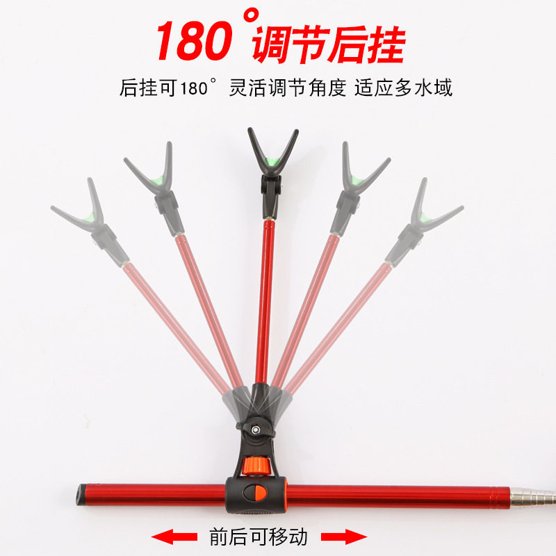 不锈钢加粗鱼竿炮台支架