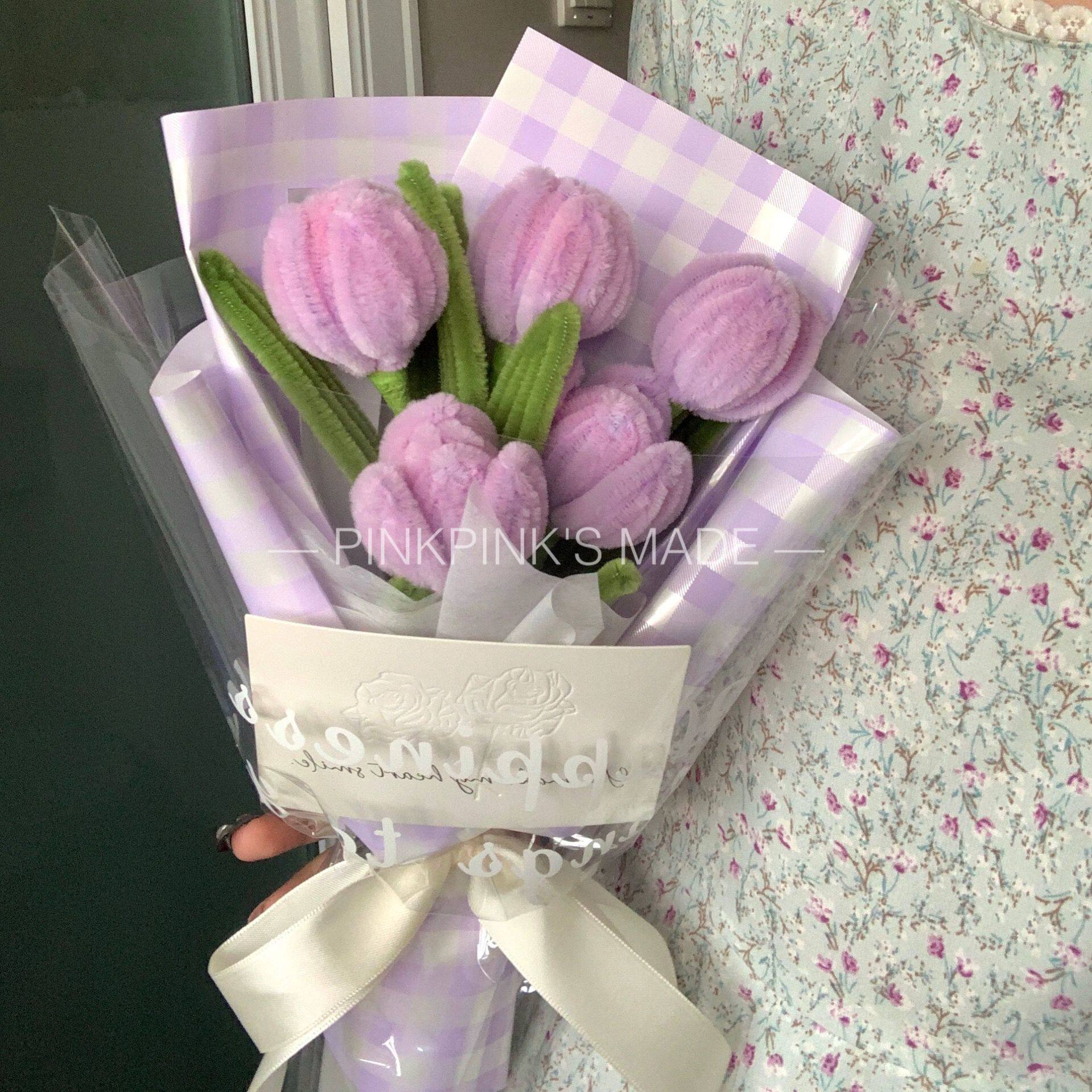 成品扭扭棒花束手工郁金