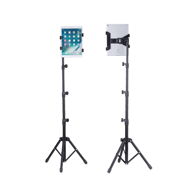 平板电脑落地三角架 合金可升降手机支架 适用iPad平板支架