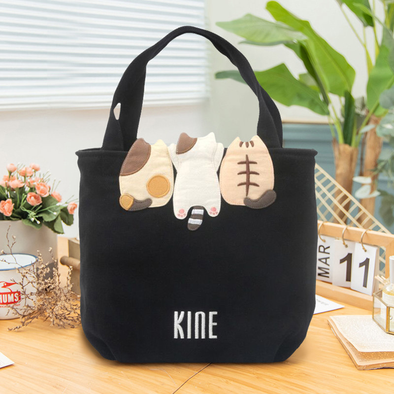 kinecatkine猫可爱三只猫手提包