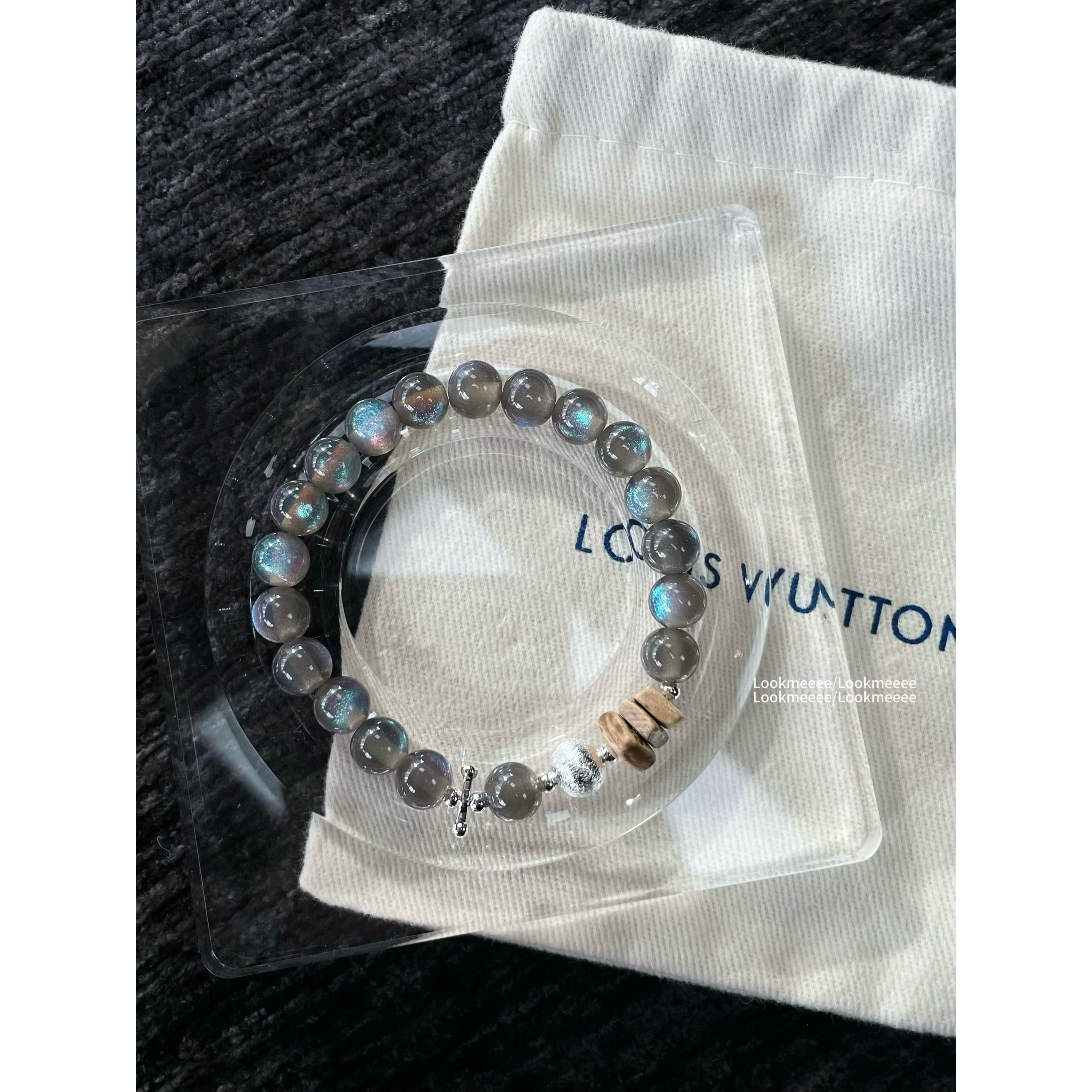 Lookmeeee灰月光手串简约叠戴