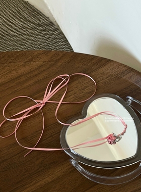 韩国ins博主同款粉色玫瑰花项链