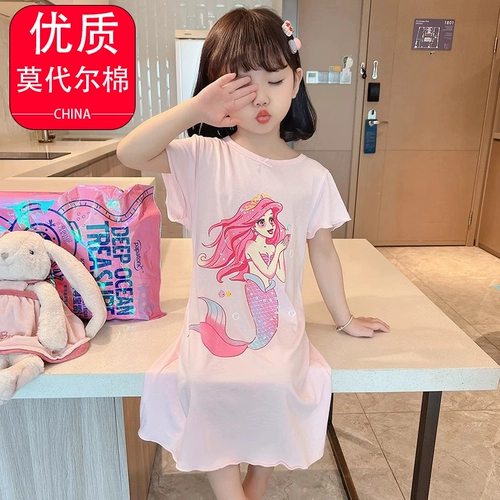 Тонкая пижама, юбка на девочку, наряд маленькой принцессы, короткий рукав