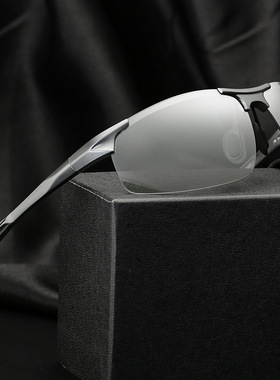 航空铝镁偏光驾驶镜夜视变色日夜驾驶镜墨镜双色镀膜运动8177