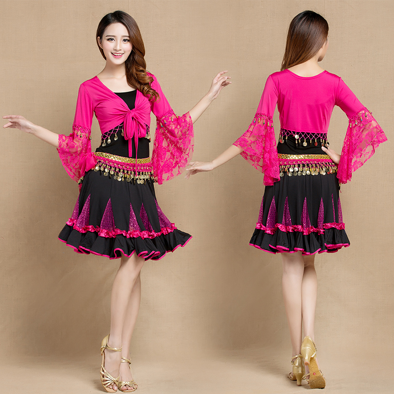 广场舞服装新款套装春夏中老年跳舞蹈练功衣服成人裙子表演演出服