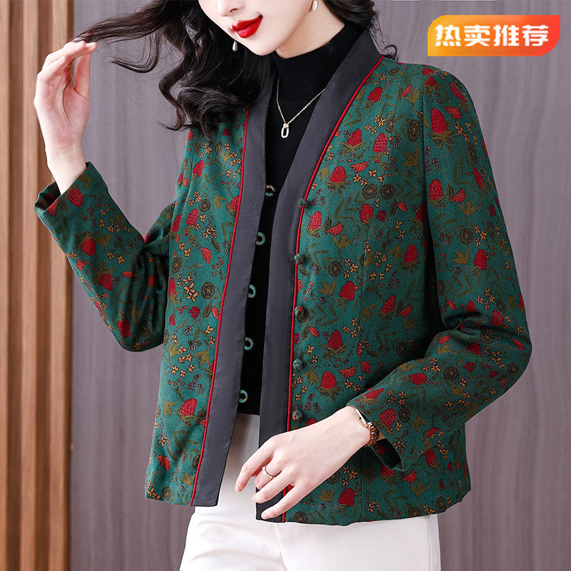 女士唐装小棉袄冬季妈妈外套短款小个子中国风棉服香云纱外搭开衫高性价比高么？