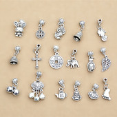 全新款 藏银手链配件苗银招财猫铃配件铛貔貅饰品吊件手工项链散件