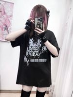 NEMU- Original Leilei punk rock style cyber top, subculture Japanese niche short-sleeved, cute, sweet and cool for otaku thumbnail 2