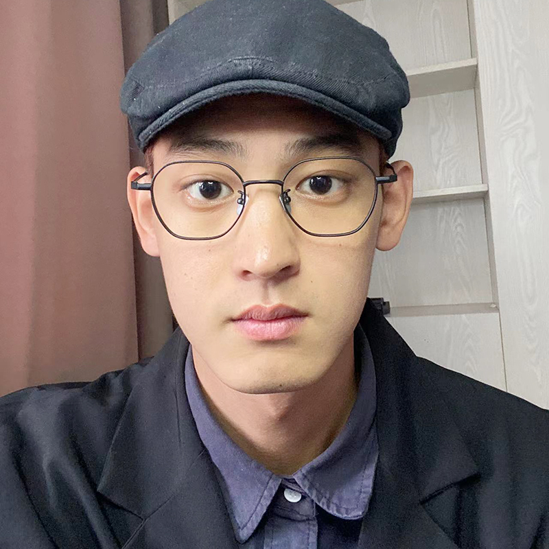 纯钛超轻近视眼镜女防蓝光抗辐射疲劳高度数可配眼睛框小脸男5056