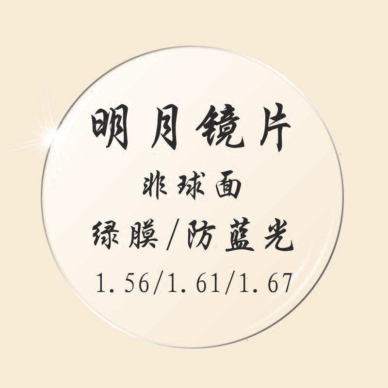 正品哈气防伪非球面防辐射防蓝光1.56 1.61 1.67树脂近视镜片-封面