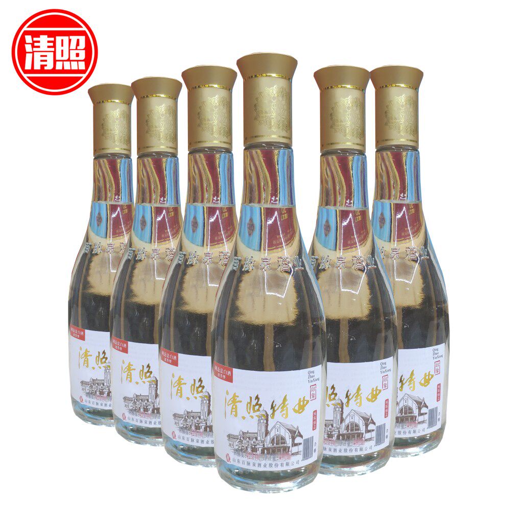 山东济南特产 百脉泉42度清照特曲光瓶6瓶装 清照酒浓香酒特价