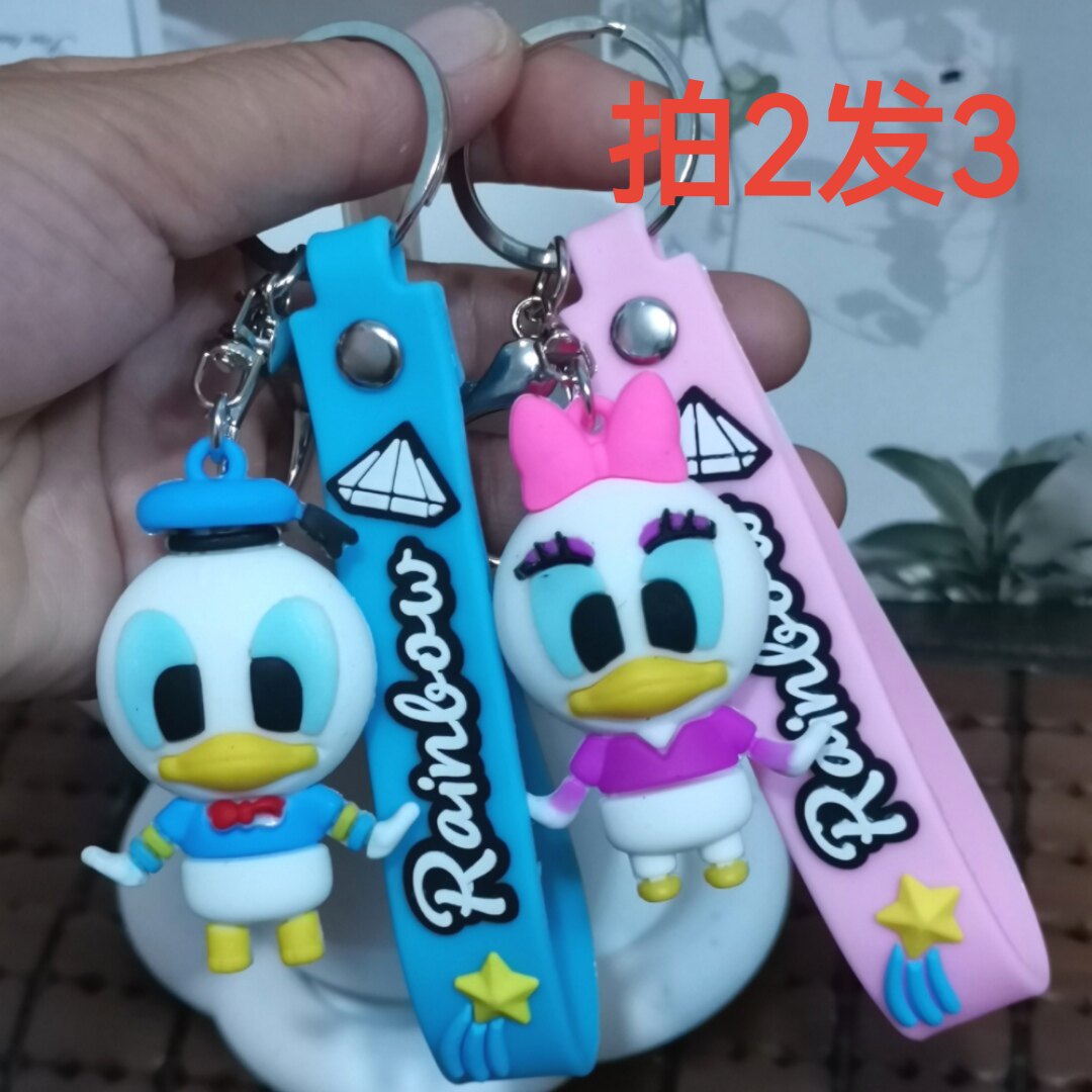 卡通人物钥匙扣 橡胶挂件 可爱动漫造型 钥匙链 包包挂饰图片