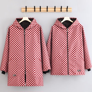 加绒保暖长袖 加厚女家用定制防水 罩衣工作服工地干活上班围裙冬季