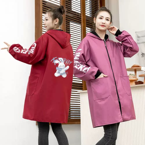 防水防污长袖加绒保暖罩衣工作服