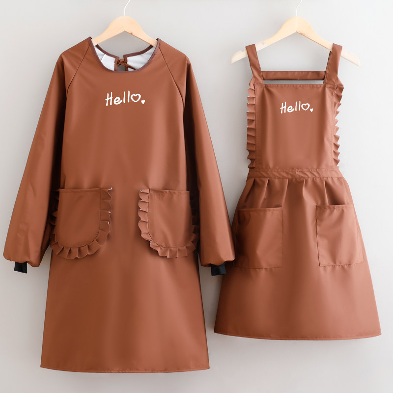 宣怡长袖防水围裙女是阿红罩衣