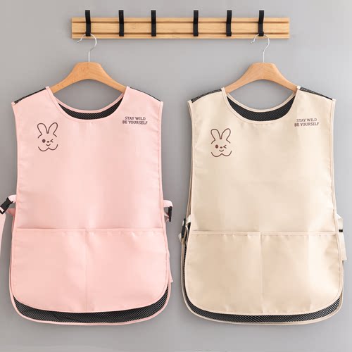 奶油风套头马甲防泼水定制围裙