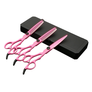 日本先锋大武士粉色美发剪发剪刀发型师专用平剪无痕打薄牙剪