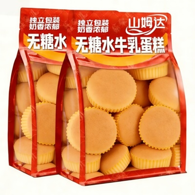 水牛奶蛋糕低糖0蔗糖营养早餐