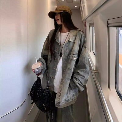 YooGirls廓形复古磨破水