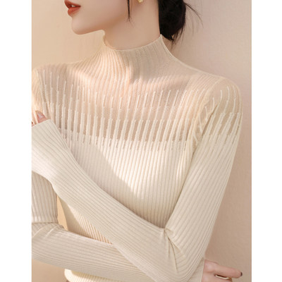 2025年新款羊毛半高领针