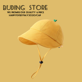 宝宝遮阳帽儿童帽子婴儿防晒帽夏季 薄款 男童女童小黄鸭舌帽渔夫帽