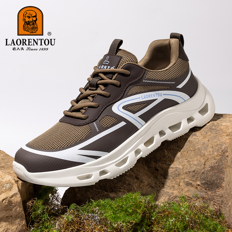 老人头2025夏季新款透气网面鞋