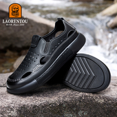 真皮镂空清凉休闲凉皮鞋 老人头男鞋 潮 透气打孔鞋 男士 2025夏季 新款