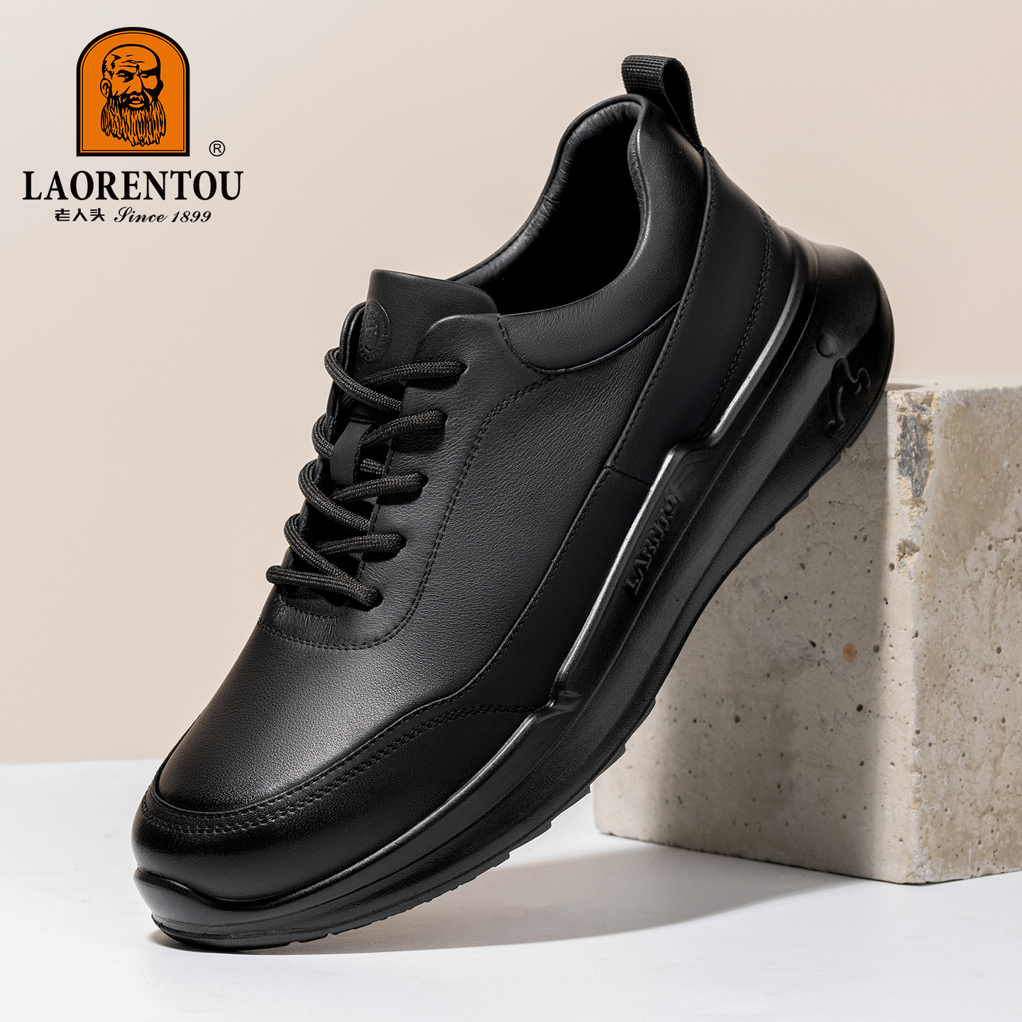 老人头男鞋2025新款真皮透气运动休闲鞋男士软底轻便上班通勤鞋男