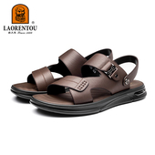 老人头高端休闲沙滩鞋 男 真皮防滑凉拖两用户外凉鞋 男2025夏季 新款