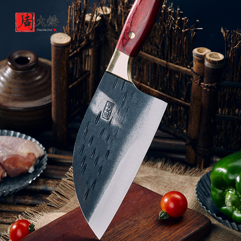 周大锤手工锻打不锈钢切斩两用菜刀家用切片刀切肉刀厨师专用锋利,厨房/烹饪用具,菜刀,淘宝优惠券,粉丝福利购,淘宝优惠卷