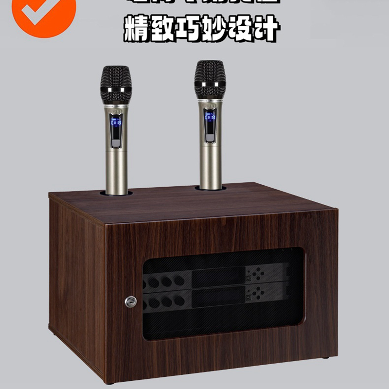 丹莱梅克M6U舞台KTV影音器材功放机柜移动点歌机木质功放机架子