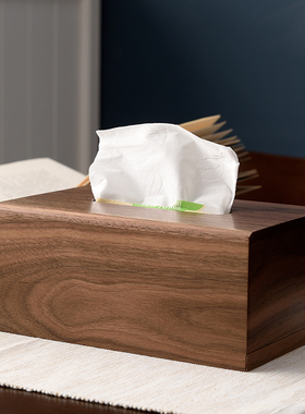 实木餐纸巾盒客厅厕所卫生间家用木质抽纸盒桌面高级感轻奢高档