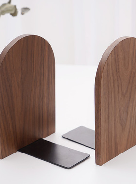 北欧简易实木书立桌面收纳创意书挡学生用可伸缩书夹架挡板书撑