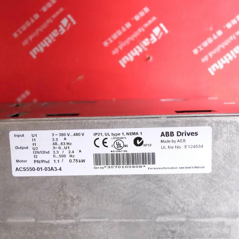 ABB ACS550-01-03A3-4 ABB全新变频器 075KW