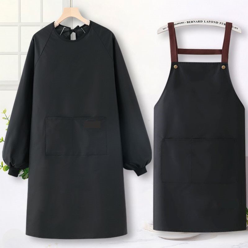 美术生专用画画围裙防水耐脏成人油画反穿罩衣袖套学生画室工作服