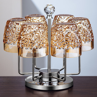 高级感轻奢水晶玻璃威士忌酒杯套装家用高颜值白兰地洋酒啤酒杯子