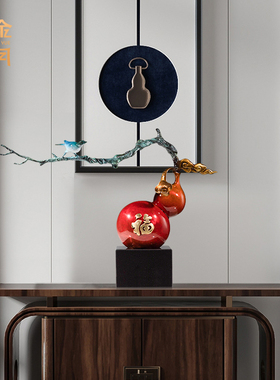 如意黄铜葫芦客厅工艺品家居摆设