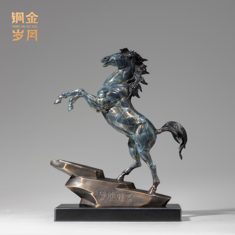 《马到成功》全铜马摆件铜器工艺中式办公室书房装饰摆设开业礼品