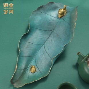 《安居乐业》铜金岁月全黄铜摆件工艺品新中式家居客厅玄关装饰品