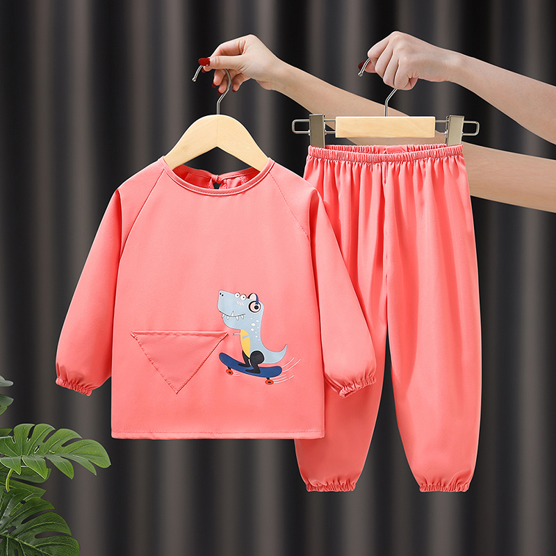 秋冬季儿童分体罩衣罩裤