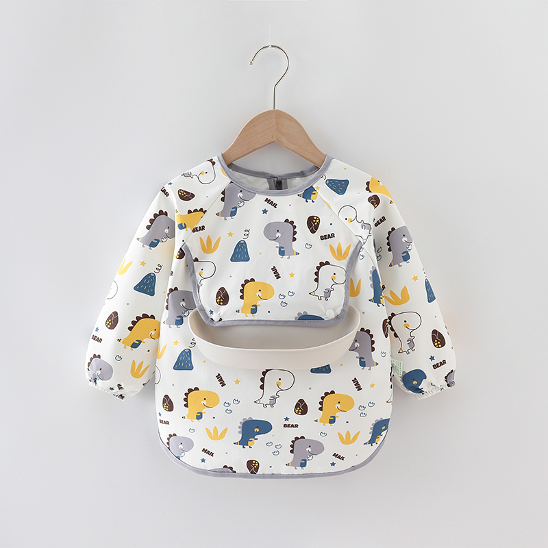 宝宝罩衣儿童长袖护衣吃饭防水