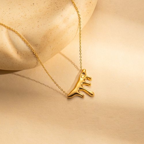 精致高级感不锈钢项链女金色轻奢钛钢水滴时尚气质不掉色锁骨链