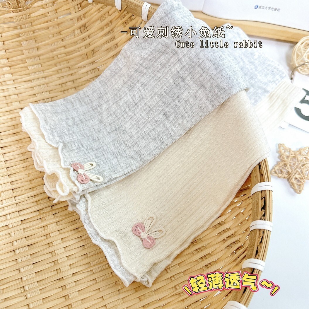 女童夏季薄款透气花边打底裤