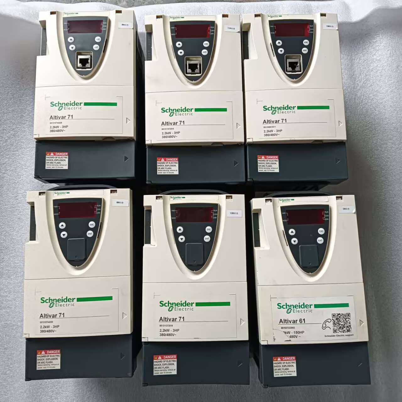 议价ATV71HU22N4Z 变频器 2.2kw 三相380V 功能包好 测机视频维修