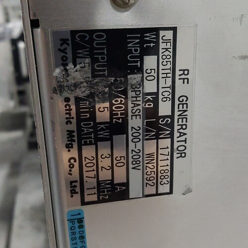 议价JFK85TH-TC6 RF射频电源 5KW 3.2MHz工业电源维修