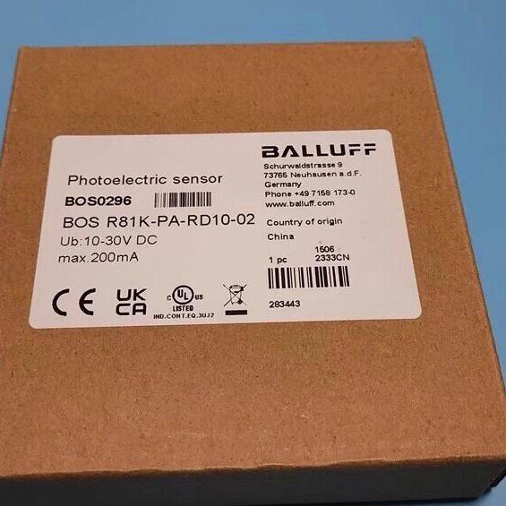 议价BOS0296 BOS R81K-PA-RD10-02光电传感器 BALLUFF巴鲁夫维修