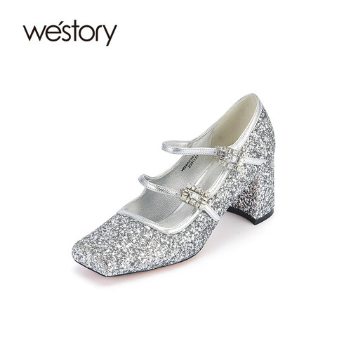 westory粗跟芭蕾玛丽珍