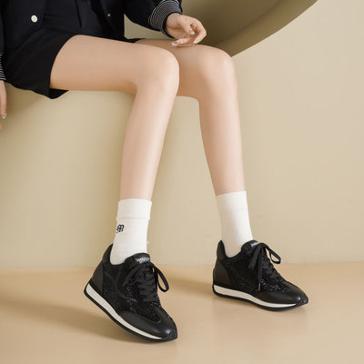 westory2025新款百搭透气网布运动鞋女休闲软底复古板鞋76431